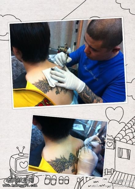 霸气酷帅翅膀纹身图案