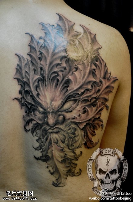 恐怖威风怪物纹身图案