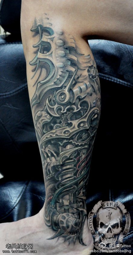 霸气3D机械纹身图案