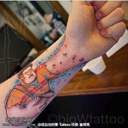 酷帅大力士纹身图案