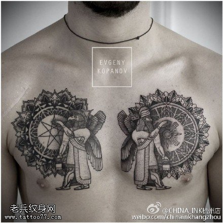 经典梵花精灵纹身图案