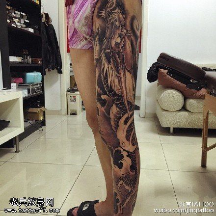 超酷中国龙纹身图案