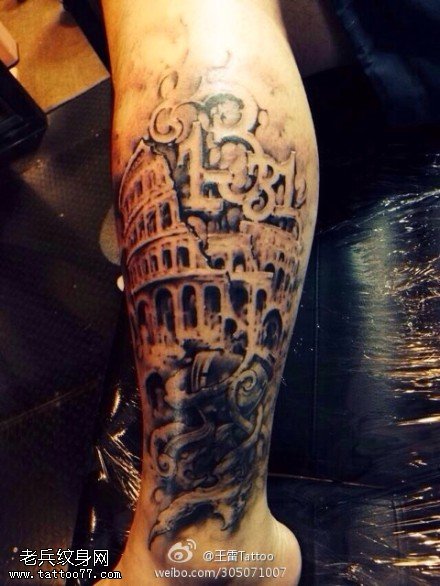 欧美气派教堂纹身图案缩略频道推荐图