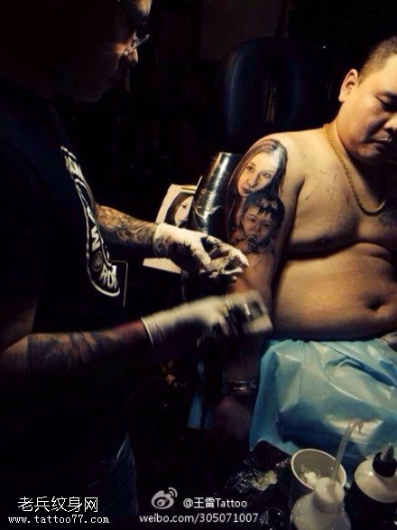 唯美温馨肖像纹身图案