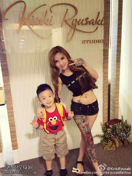 超级可爱的纹身美女纹身图案