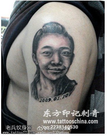 中国现代人头肖像纹身图案缩略频道推荐图