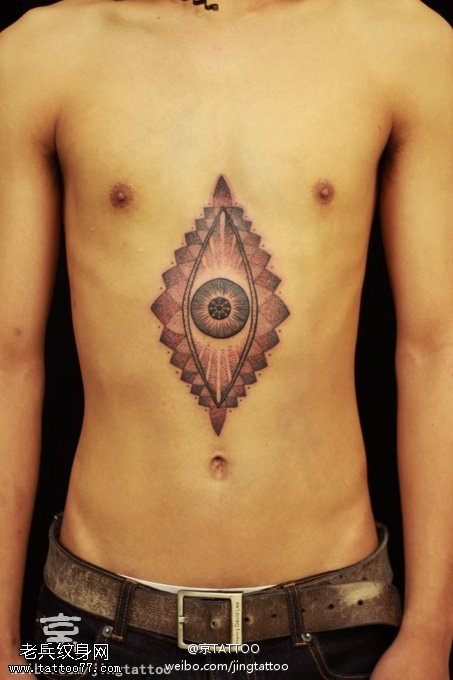 庄重神秘眼符号纹身图案