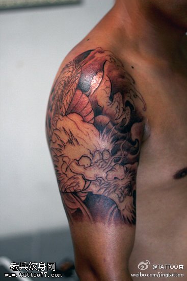 气概威武龙纹身图案