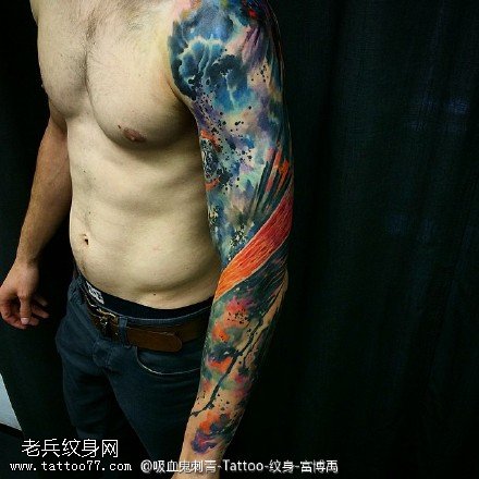 霸气酷帅暴风纹身图案