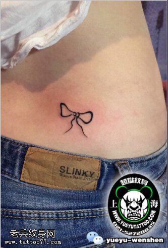 经典蝴蝶结刺青纹身图案
