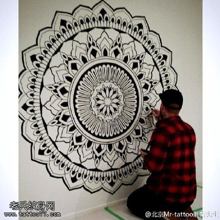 手稿经典梵花纹身图案