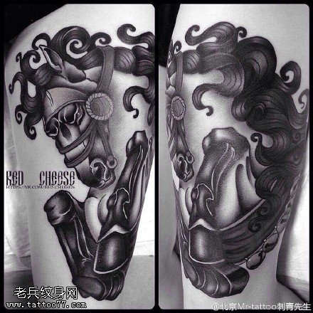 手稿漂亮的马图腾纹身图案