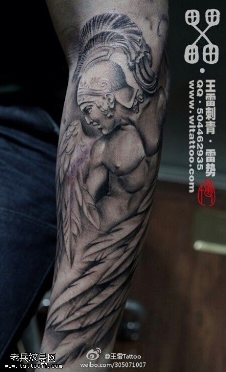 威风霸气骑士纹身图案