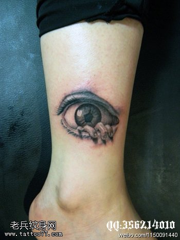 恐怖可怕眼纹身图案