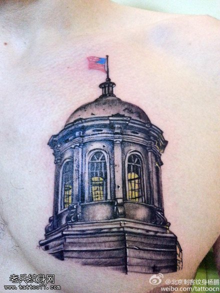 美轮美奂建筑纹身图案