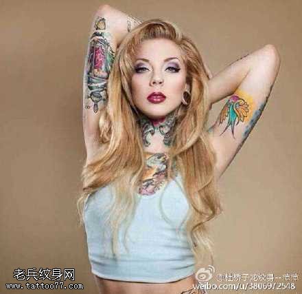 性感美女胳膊超酷纹身图案