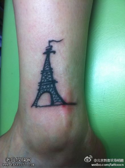 神秘宏伟塔纹身图案