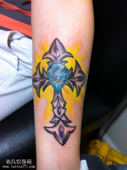 魔幻炫酷手杖纹身图案