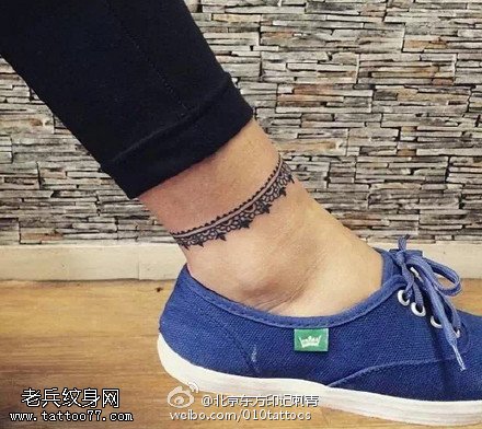精美漂亮的脚环纹身图案
