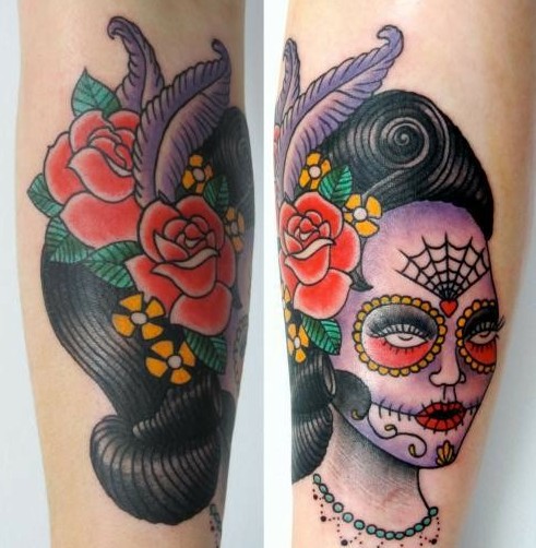 复古新潮拉卡特利纳纹身图片