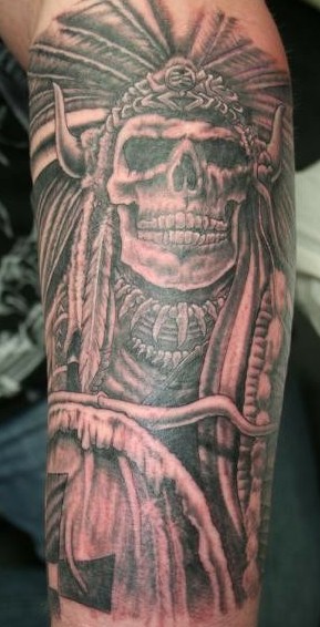 复古部落印第安骷髅头图片