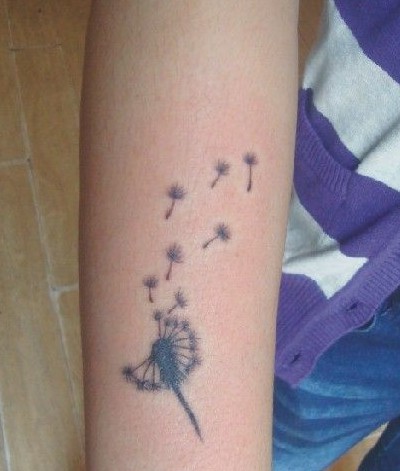 蒲公英纹身刺青作品图片