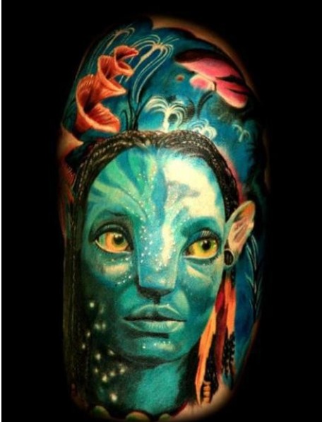 花臂阿凡达纹身图片