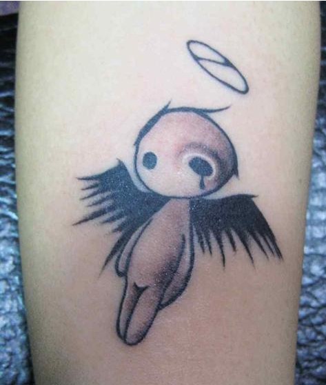 落泪天使纹身图案图片