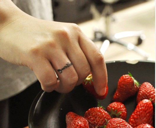 漂亮手指简约好看的纹身图片图片