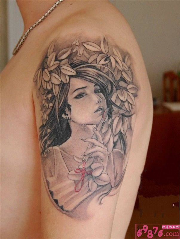 男人手臂唯美插画纹身图案图片