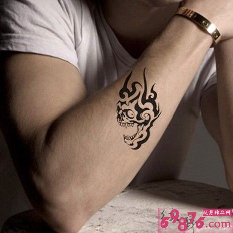 手腕创意骷髅图腾图片