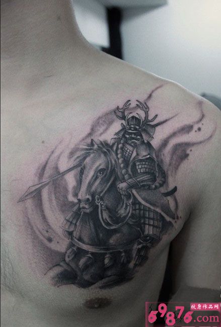 日本武士本多平八郎纹身图片