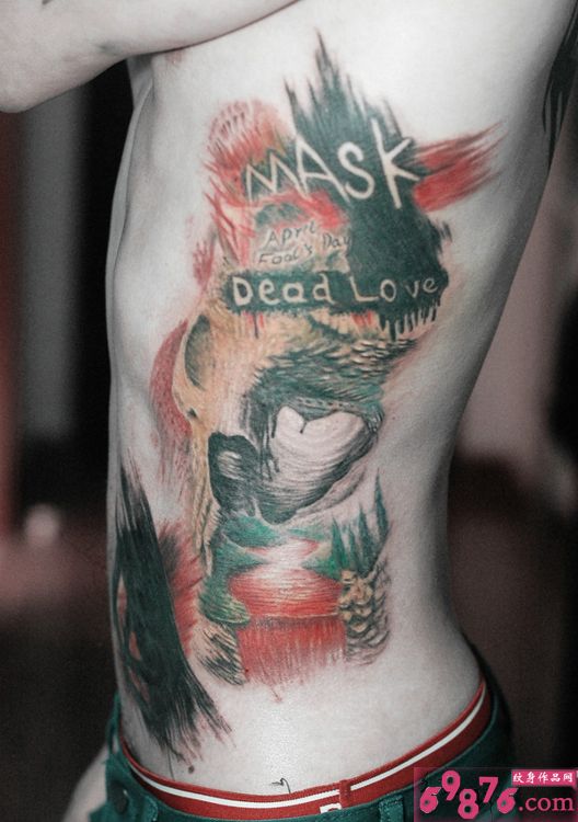 创意欧美骷髅设计感纹身图片