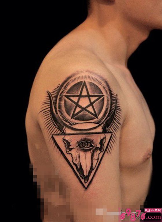 创新三角手臂纹身图腾图片