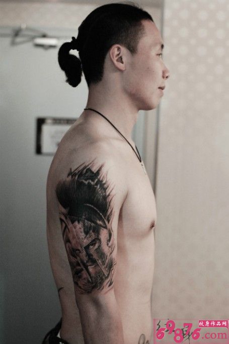 斯巴达勇士手臂纹身图片