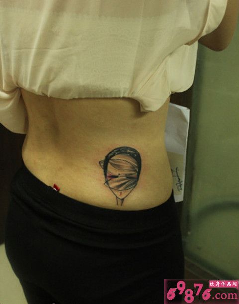 腰部唯美插画美女头像图片