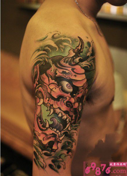 霸气般若手臂纹身图片