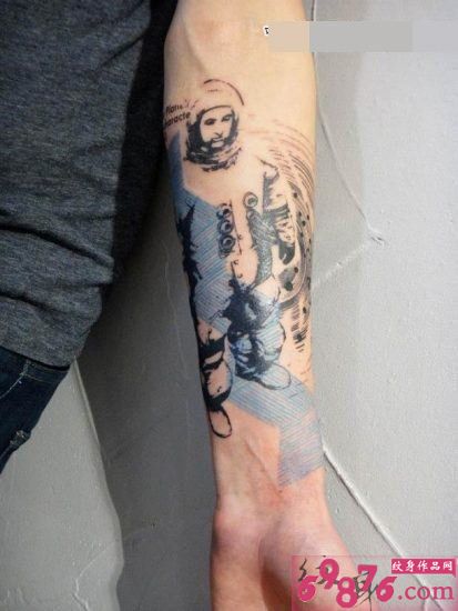 另类艺术感创意手臂纹身图片