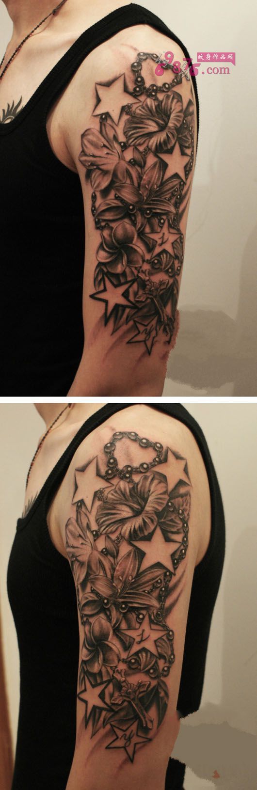 创意花臂欧美纹身图片