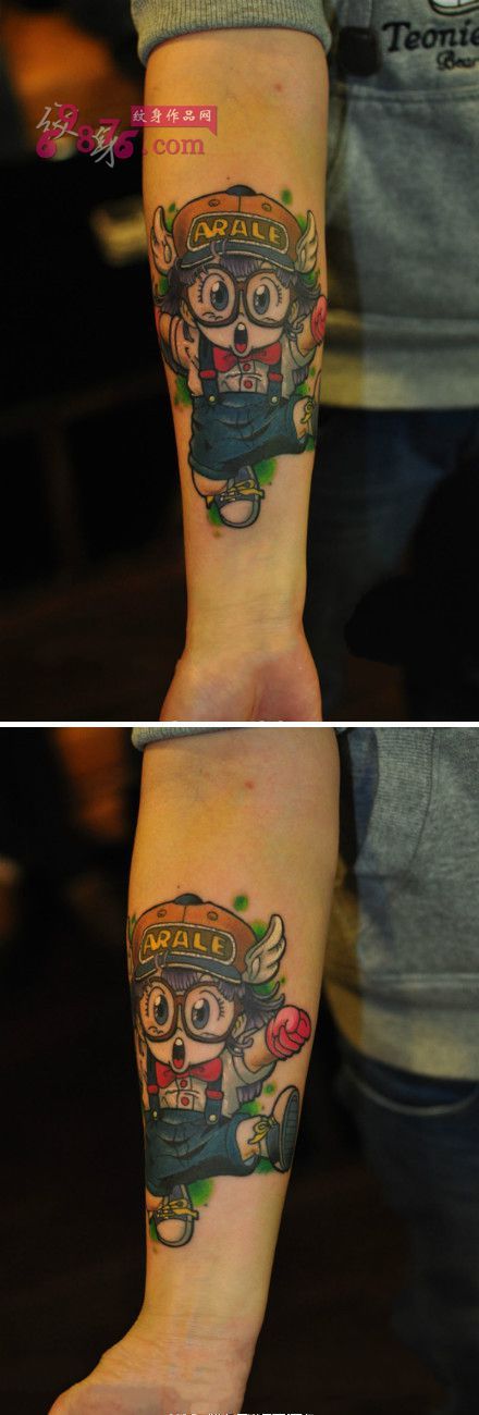 可爱阿拉蕾手臂时尚纹身图片
