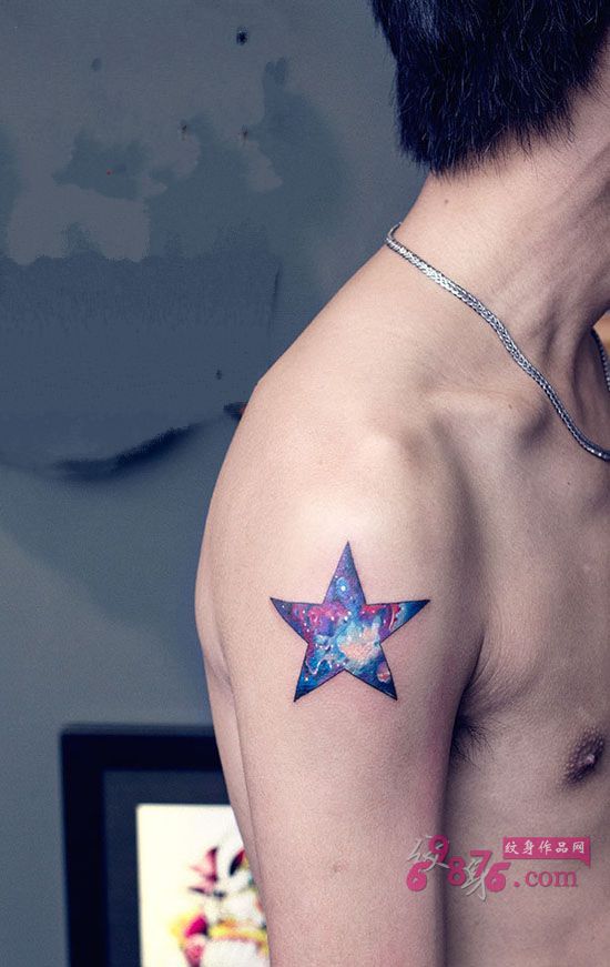 星空星星手臂纹身图片