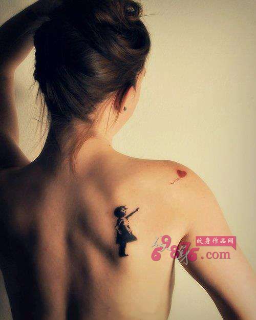 美女香肩人物肖像纹身图片