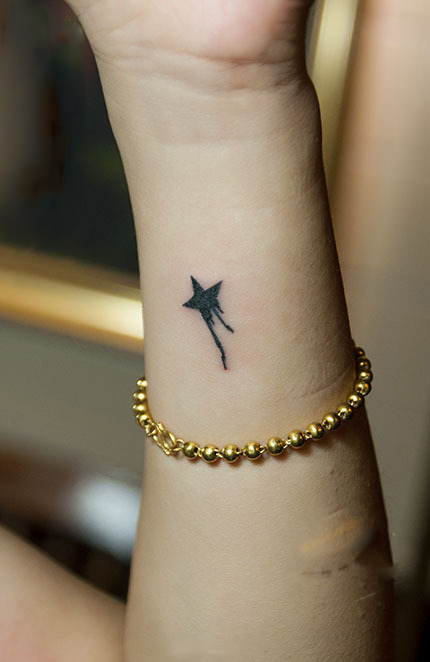 小清新手腕星星纹身图片