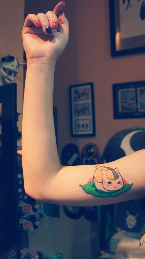 可爱猫猫手臂是纹身图片