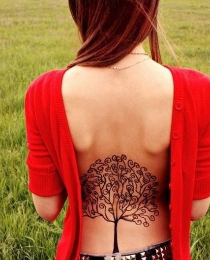 2014最热女生植物纹身图案图片