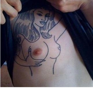 男生胸部超完美全裸女人纹身图案图片