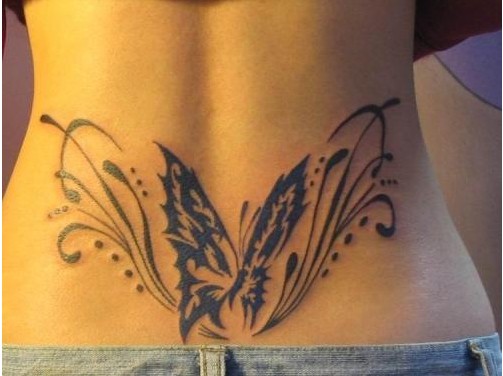 性感美女腰部优雅蝴蝶纹身图案图片缩略频道推荐图