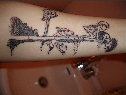 男生手部优雅卡通纹身图案图片