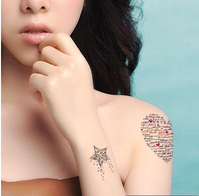 唯美手臂星星纹身图案图片图片