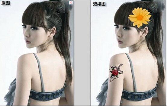 漂亮女生肩部好看图案纹身图欣赏图片